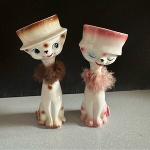 Kitsch Vintage Japanese Cat Figure Set